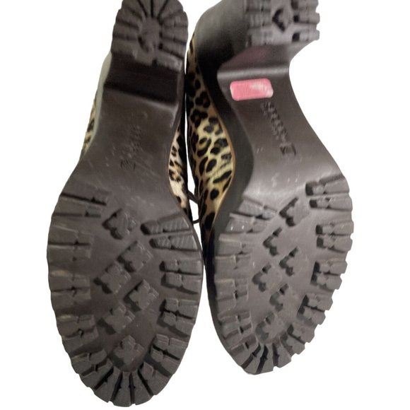 Women's Sperry Top Sider Princeton Ankle Boot In Leopard Print Lace Up - Picture 6 of 7